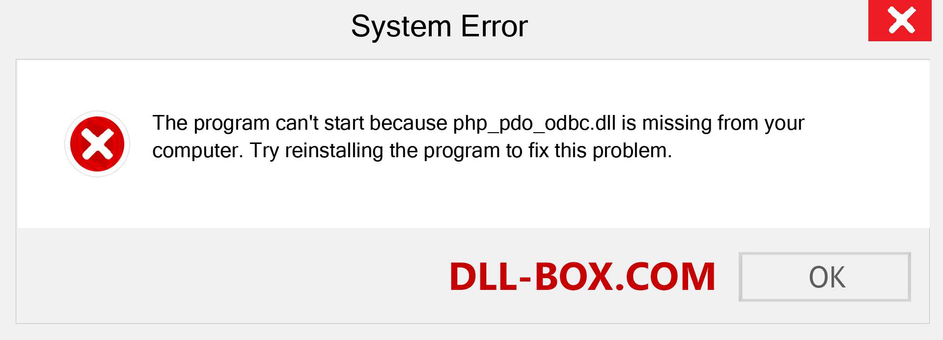  php_pdo_odbc.dll file is missing?. Download for Windows 7, 8, 10 - Fix  php_pdo_odbc dll Missing Error on Windows, photos, images